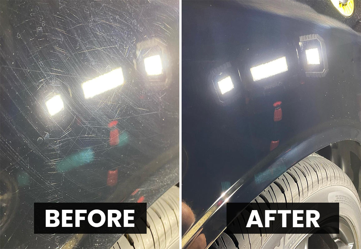 Before & After Ceramic Coating and Paint Correction