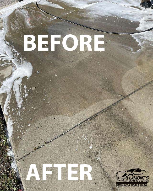 Before and After Pressure Washing Picture